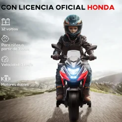 Best Homcom - Moto eléctrica infantil Honda Rojo/Negro Vehículos De Batería O A Pedales
