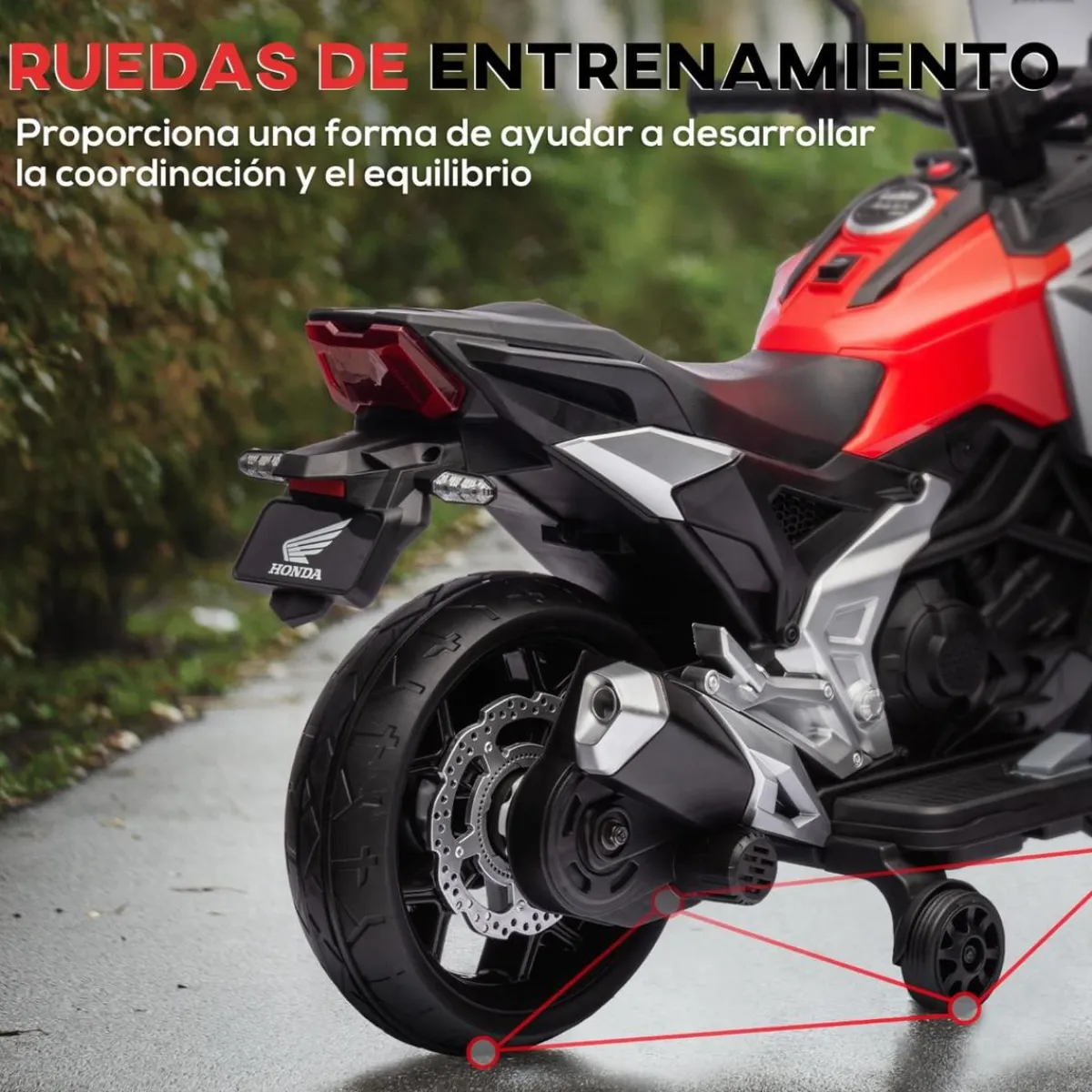 Best Homcom - Moto eléctrica infantil Honda Rojo/Negro Vehículos De Batería O A Pedales