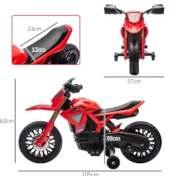 Online Homcom - Moto eléctrica para niños Rojo Vehículos De Batería O A Pedales