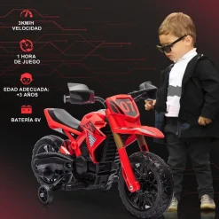 Online Homcom - Moto eléctrica para niños Rojo Vehículos De Batería O A Pedales