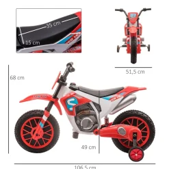 - Moto eléctrica rojo-blanco*Homcom Discount