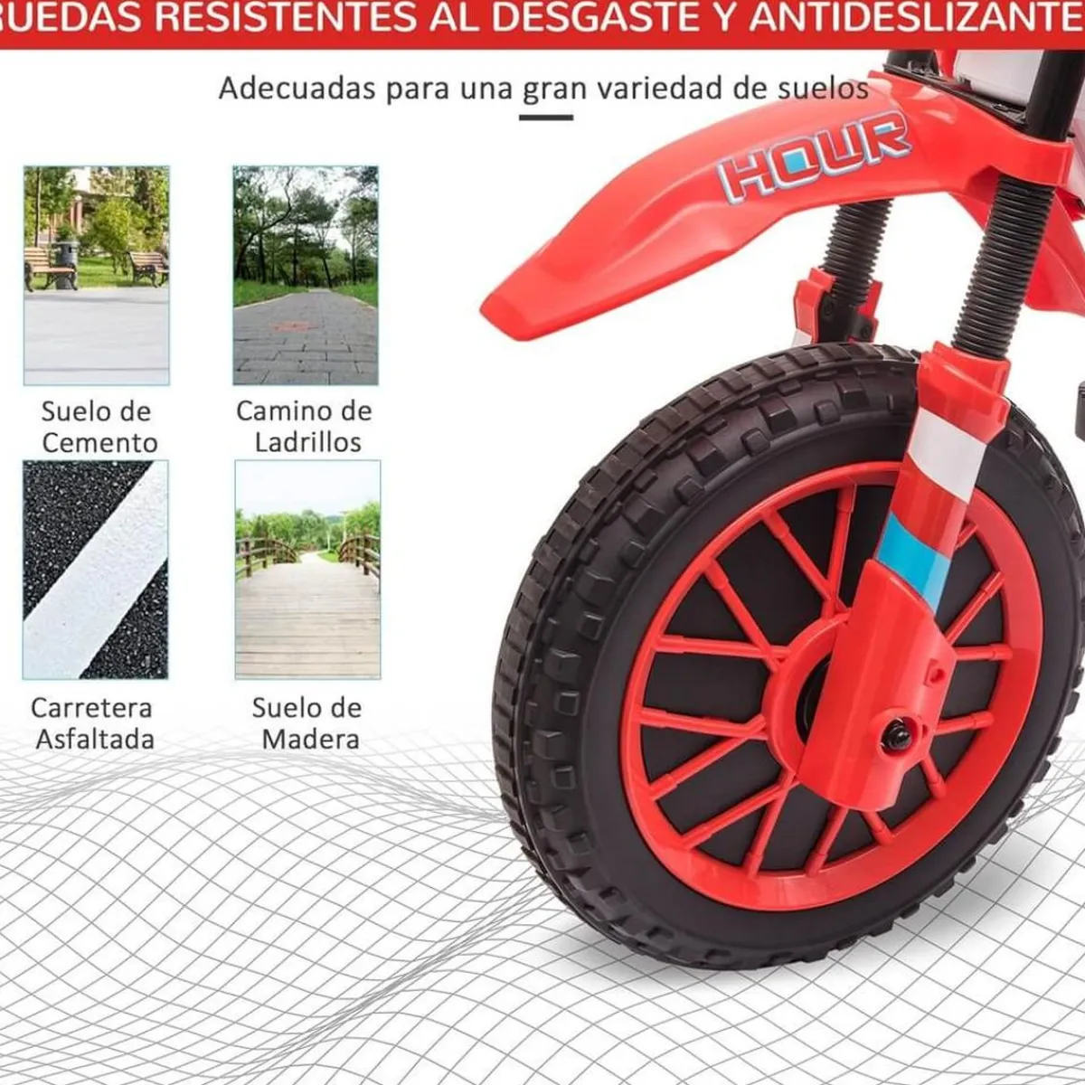 - Moto eléctrica rojo-blanco*Homcom Discount