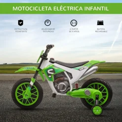 - Moto eléctrica 12V verde*Homcom Best