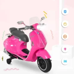 - Moto Eléctrica Vespa Infantil Rosa*Homcom Discount