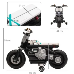 Online - Moto eléctriva 6V blanco/negro Vehículos De Batería O A Pedales