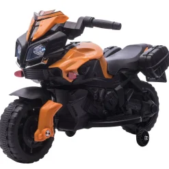 Best - Moto infantil eléctrica negra y naranja Vehículos De Batería O A Pedales