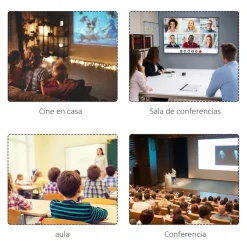 - Pantalla de proyección motorizada 84'' con mando*Homcom Discount