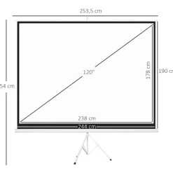 - Pantalla de proyección 120'' Blanco Electrónicos