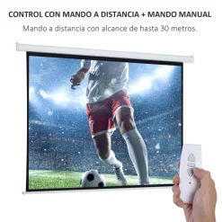New - Pantalla de proyección motorizada 100''con mando Electrónicos