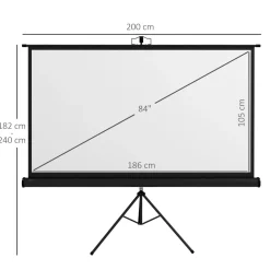 Online - Pantalla de proyección 84'' Negro Electrónicos