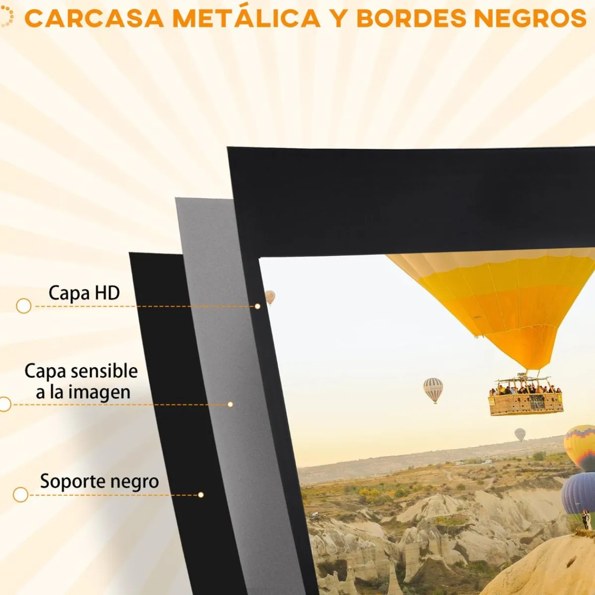 Online - Pantalla de proyección 84'' Negro Electrónicos