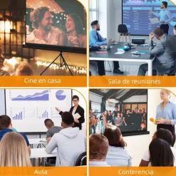 Online - Pantalla de proyección 84'' Negro Electrónicos