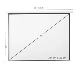 - Pantalla de proyección motorizada 120''con mando*Homcom Best