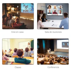 - Pantalla de proyección motorizada 120''con mando*Homcom Best