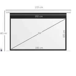 Sale - Pantalla de proyección eléctrica 84'' Blanco con mando Electrónicos