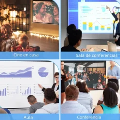 Sale - Pantalla de proyección eléctrica 84'' Blanco con mando Electrónicos