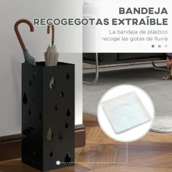 New - Paragüero Negro Estilo De Vida