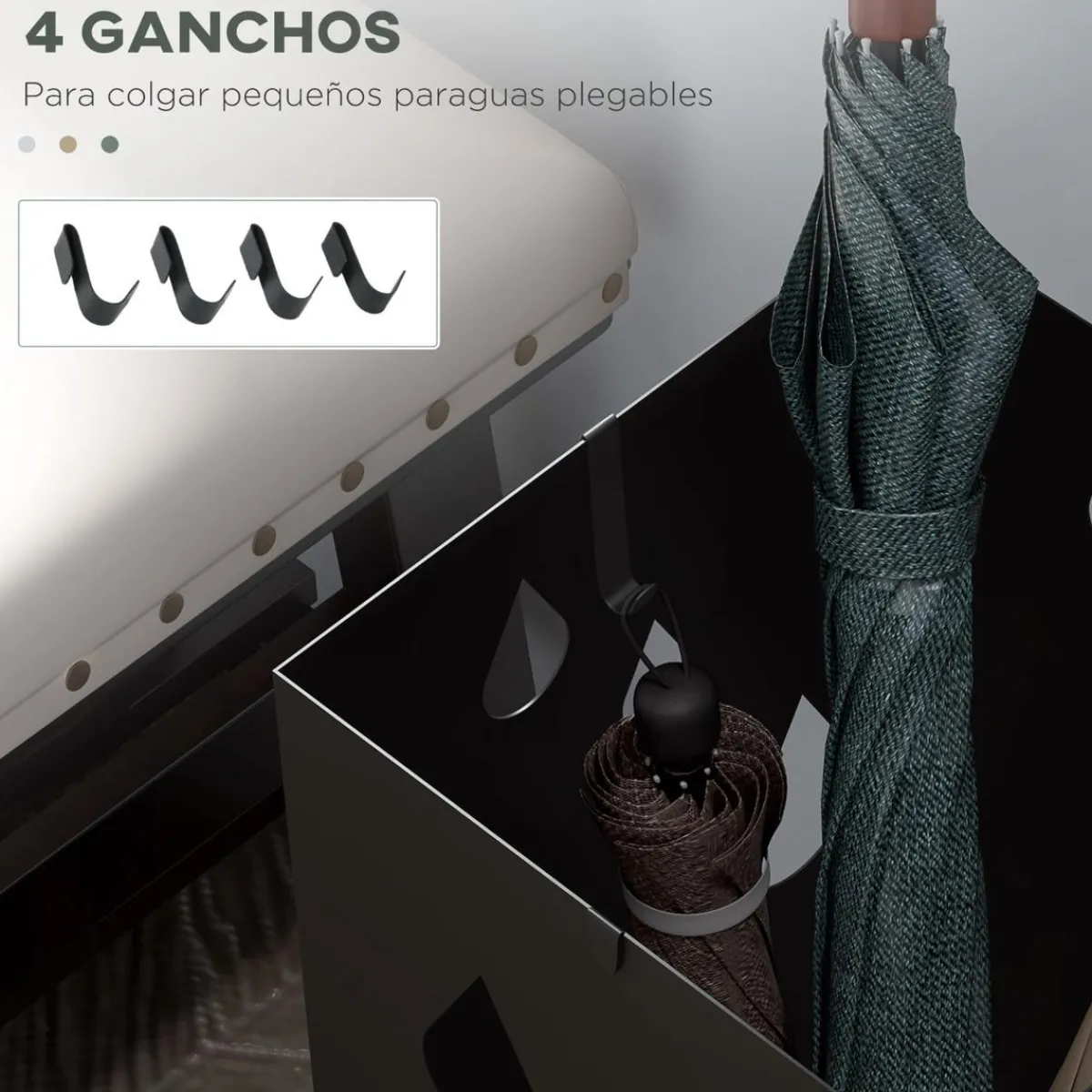 New - Paragüero Negro Estilo De Vida