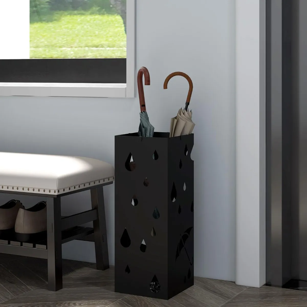 New - Paragüero Negro Estilo De Vida