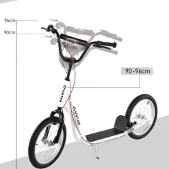 - Patinete Ajustable Para Niños Blanco*Homcom New