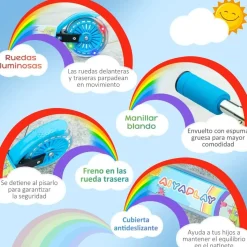 - Patinete azul con luces y música*Homcom Sale