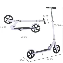 Sale - Patinete Infantil Plegable Blanco Motos Y Triciclos