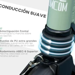 Clearance - Patinete plegable aluminio verde mint Patines Y Monopatines