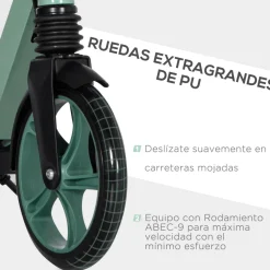 Clearance - Patinete plegable aluminio verde mint Patines Y Monopatines