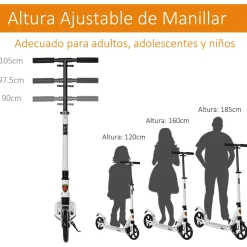 - Patinete plegable blanco*Homcom