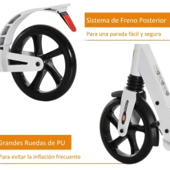 - Patinete plegable blanco*Homcom