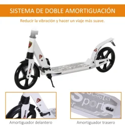 - Patinete plegable blanco*Homcom