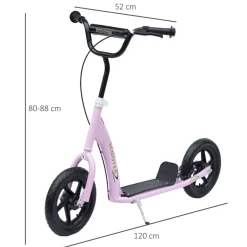 New - Patinete Scooter Ajustable 2 ruedas Rosa Patines Y Monopatines