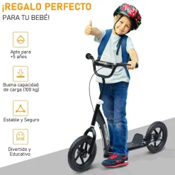 Best - Patinete Scooter Ajustable 2 ruedas Negro Patines Y Monopatines