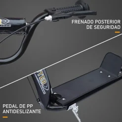 Best - Patinete Scooter Ajustable 2 ruedas Negro Patines Y Monopatines