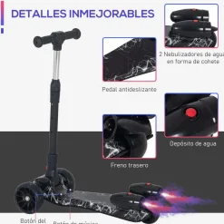 - Patinete scooter con efectos de luz y sonido*Homcom