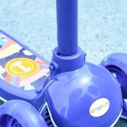 Clearance Homcom - Patinete Tri-scooter Azul con luces Motos Y Triciclos