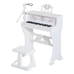Online - Piano Electrónico 37 teclas con taburete Blanco Música|Electrónicos