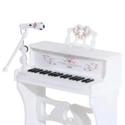 Online - Piano Electrónico 37 teclas con taburete Blanco Música|Electrónicos