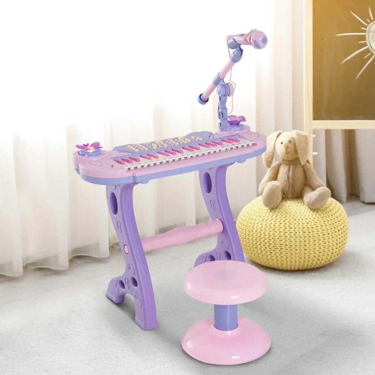 Discount - Piano Infantil 37 Teclas Rosa Música|Electrónicos