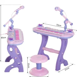 Discount - Piano Infantil 37 Teclas Rosa Música|Electrónicos