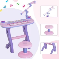 Discount - Piano Infantil 37 Teclas Rosa Música|Electrónicos