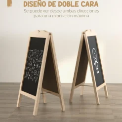 Homcom - Pizarra caballete doble con tizas y plantillas*VINSETTO Best