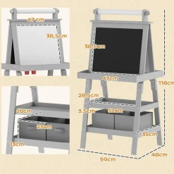 Online Homcom - Pizarra doble cara con caballete Steam|Arte Y Manualidades