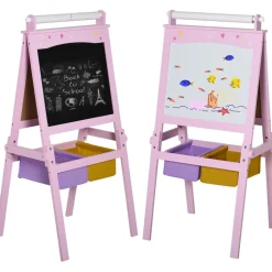 - Pizarra infantil 3 en 1 con caballete*Homcom Hot