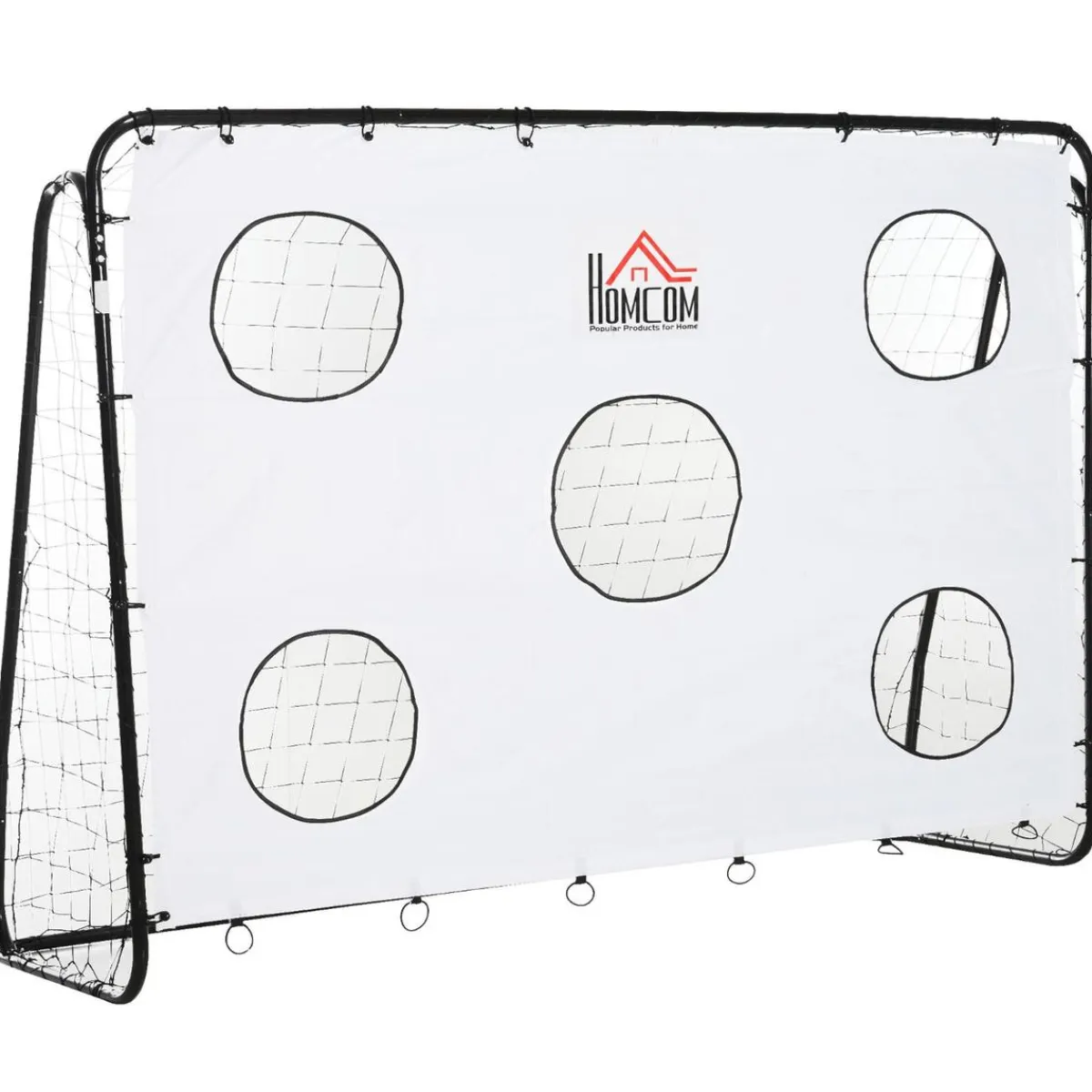 Hot - Portería de fútbol con lona de entrenamiento Blanco Deportes