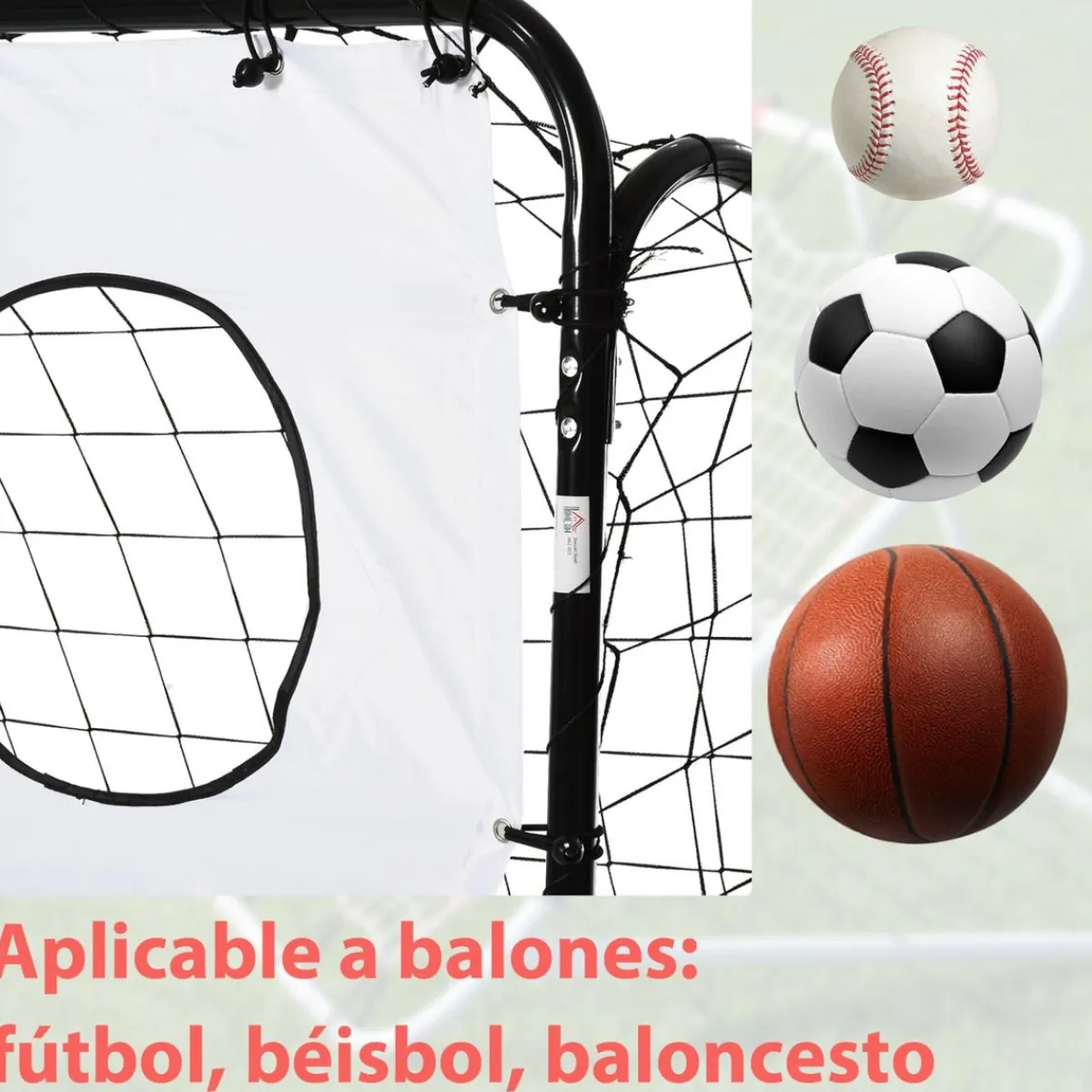 Hot - Portería de fútbol con lona de entrenamiento Blanco Deportes