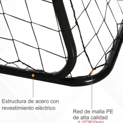 Hot - Portería de fútbol con lona de entrenamiento Blanco Deportes