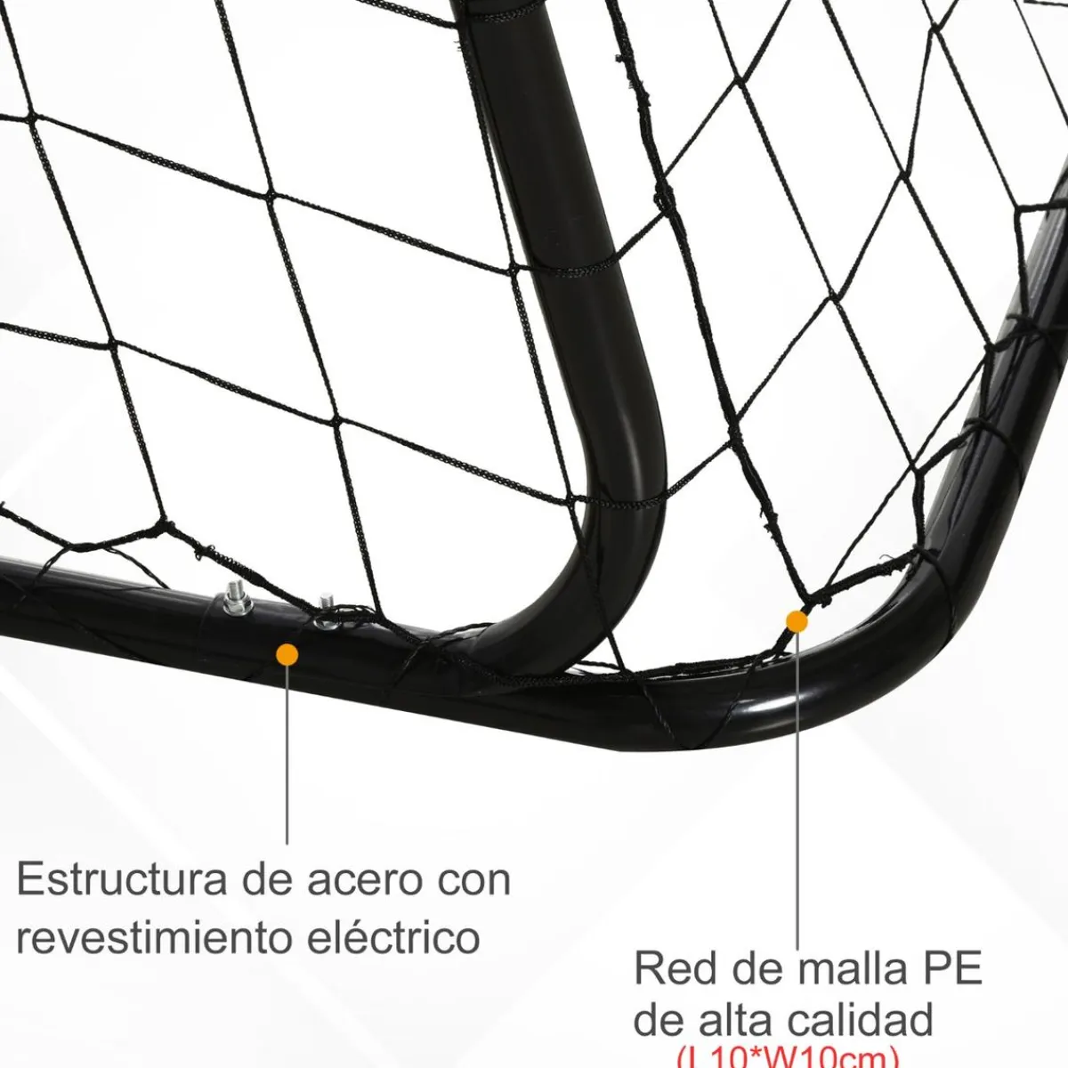 Hot - Portería de fútbol con lona de entrenamiento Blanco Deportes