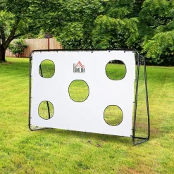 Hot - Portería de fútbol con lona de entrenamiento Blanco Deportes