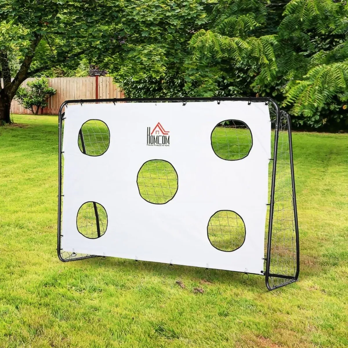 Hot - Portería de fútbol con lona de entrenamiento Blanco Deportes